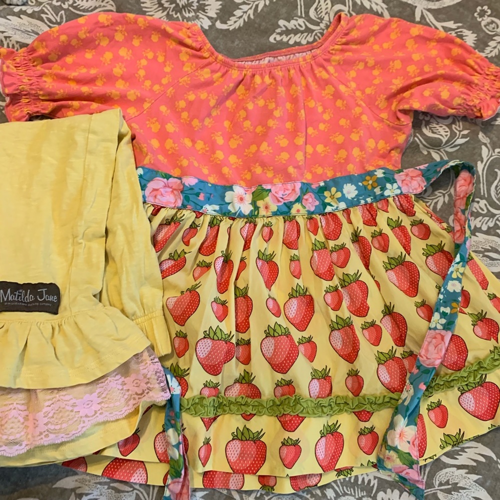 Sz 8 Matilda Jane Peasant Top Popcorn Ruffles